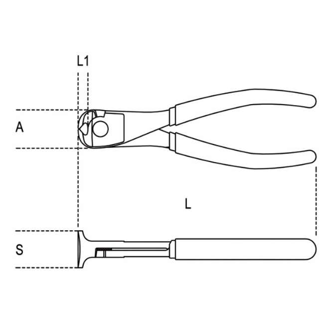 Vendita online Tronchesi a grande effetto a taglienti frontali da 160 art.1088BM 200